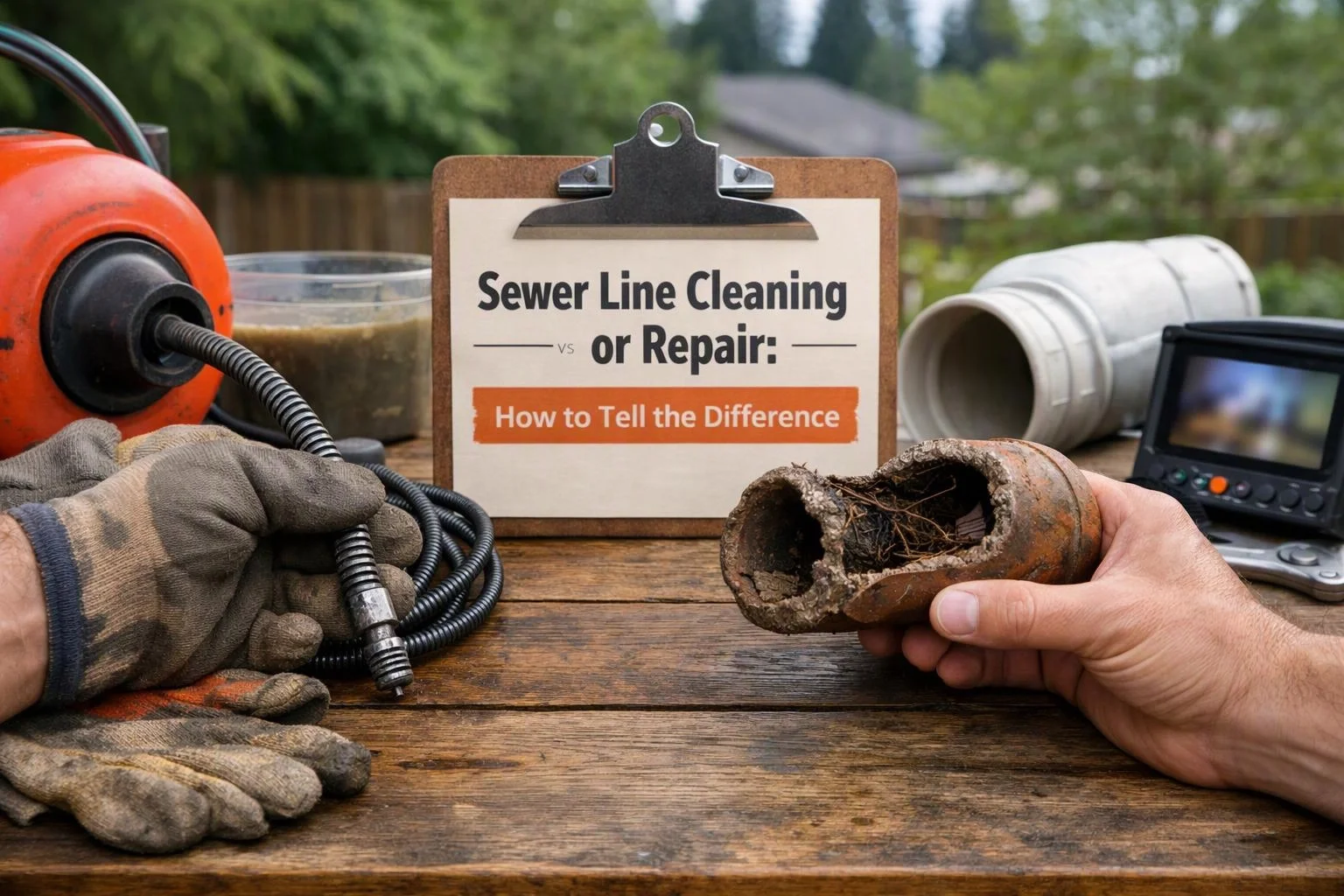 Sewer Line Cleaning or Repair: How to Tell the Difference