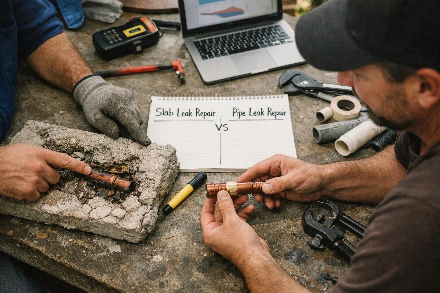 Slab Leak Repair vs. Other Pipe Leak Repairs: Comparing the Work